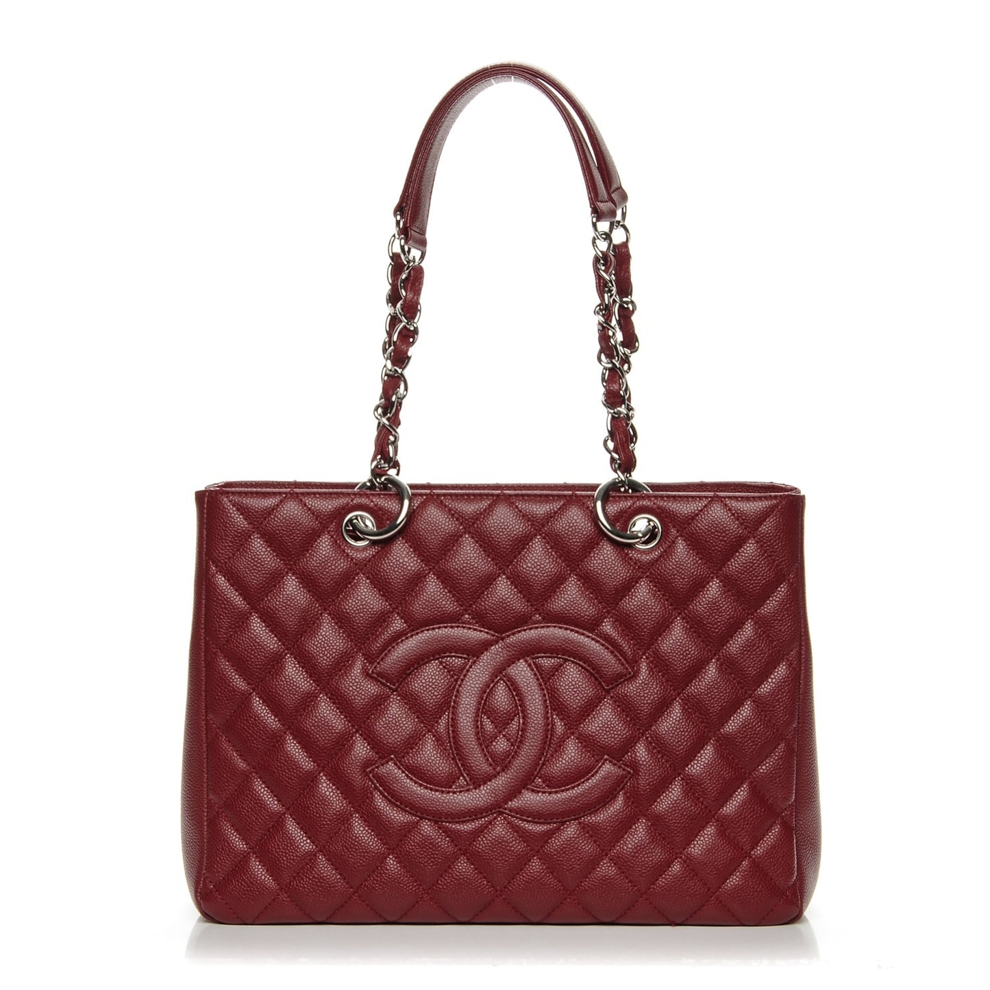 Caviar Quilted Grand Shopping Tote GST Red