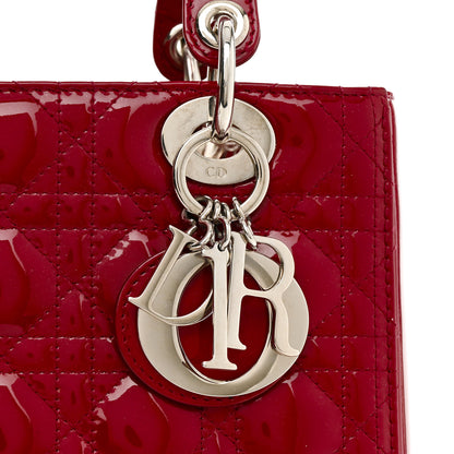 Christian Dior Patent Cannage Medium Lady Dior Red 8 of 10