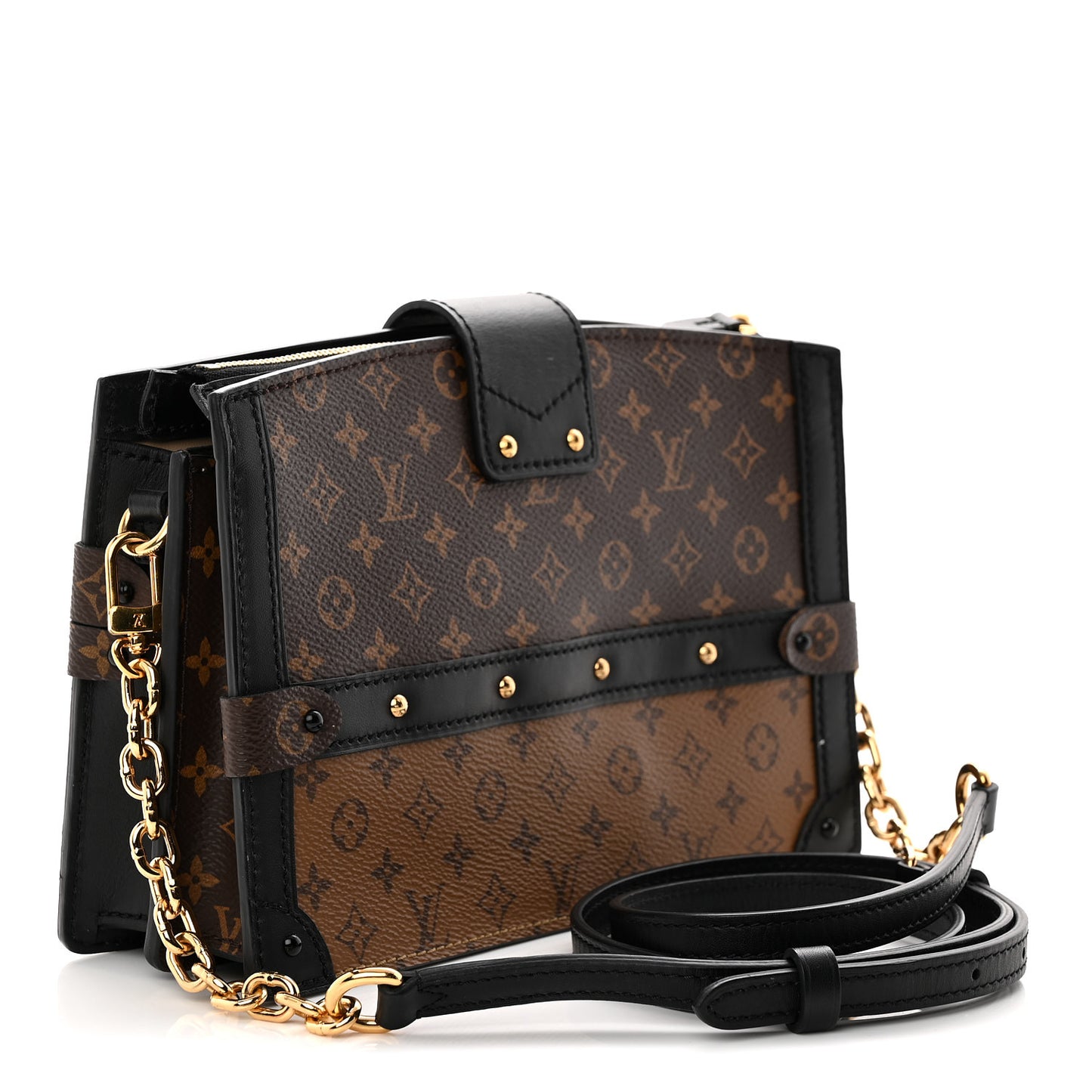 Reverse Monogram Trunk Clutch