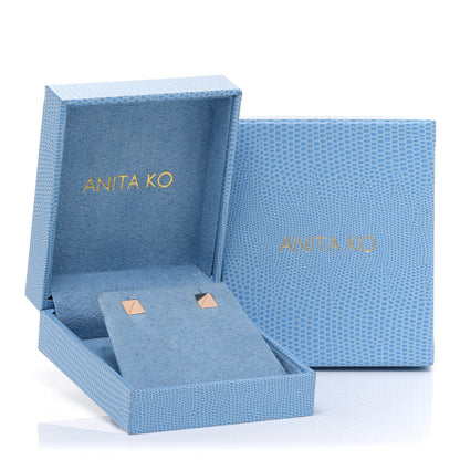 Anita Ko 14K Rose Gold Pyramid Stud Earrings 4 of 4
