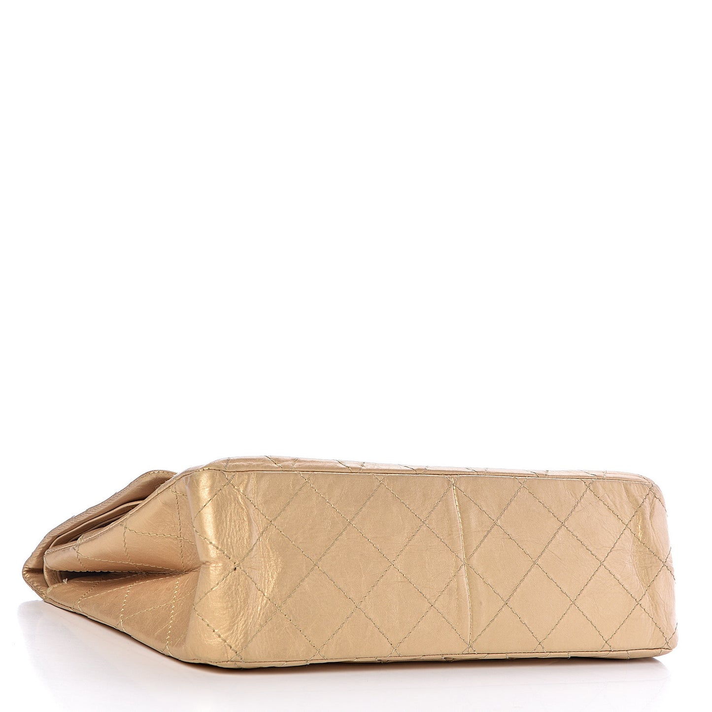 Metallic Aged Calfskin Quilted 2.55 Reissue 227 Flap Gold