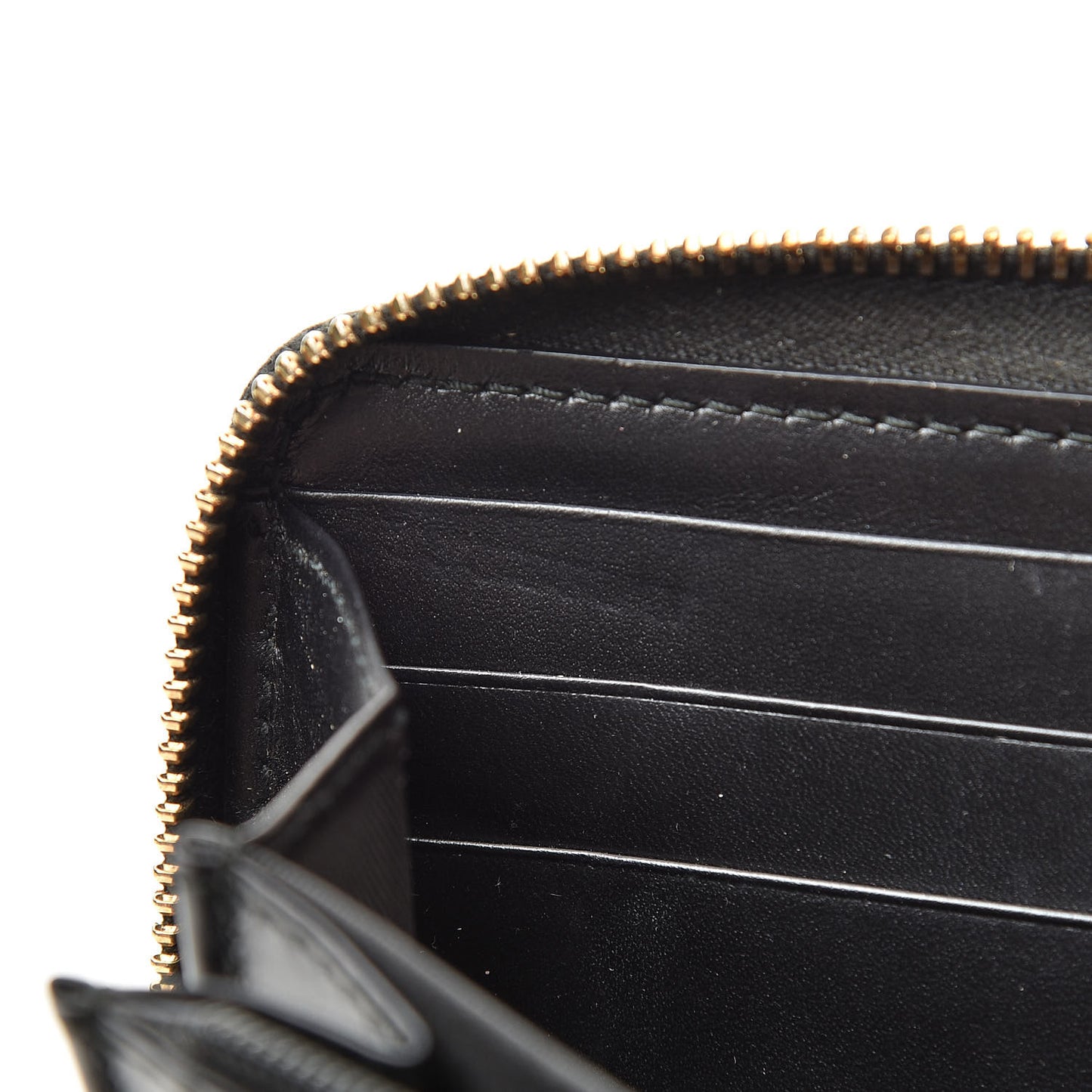 Guccissima Bow Zip Around Wallet Black