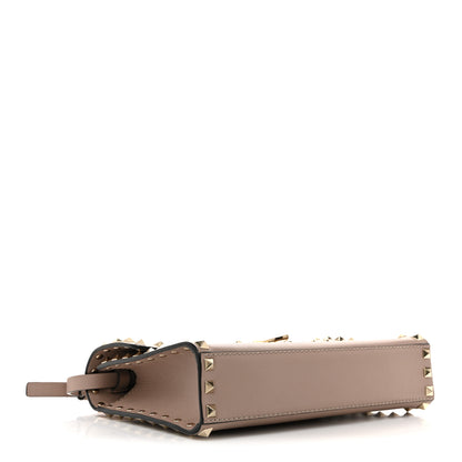 Valentino Garavani Vitello Medium Rockstud Flip Lock Crossbody Bag Poudre 4 of 9