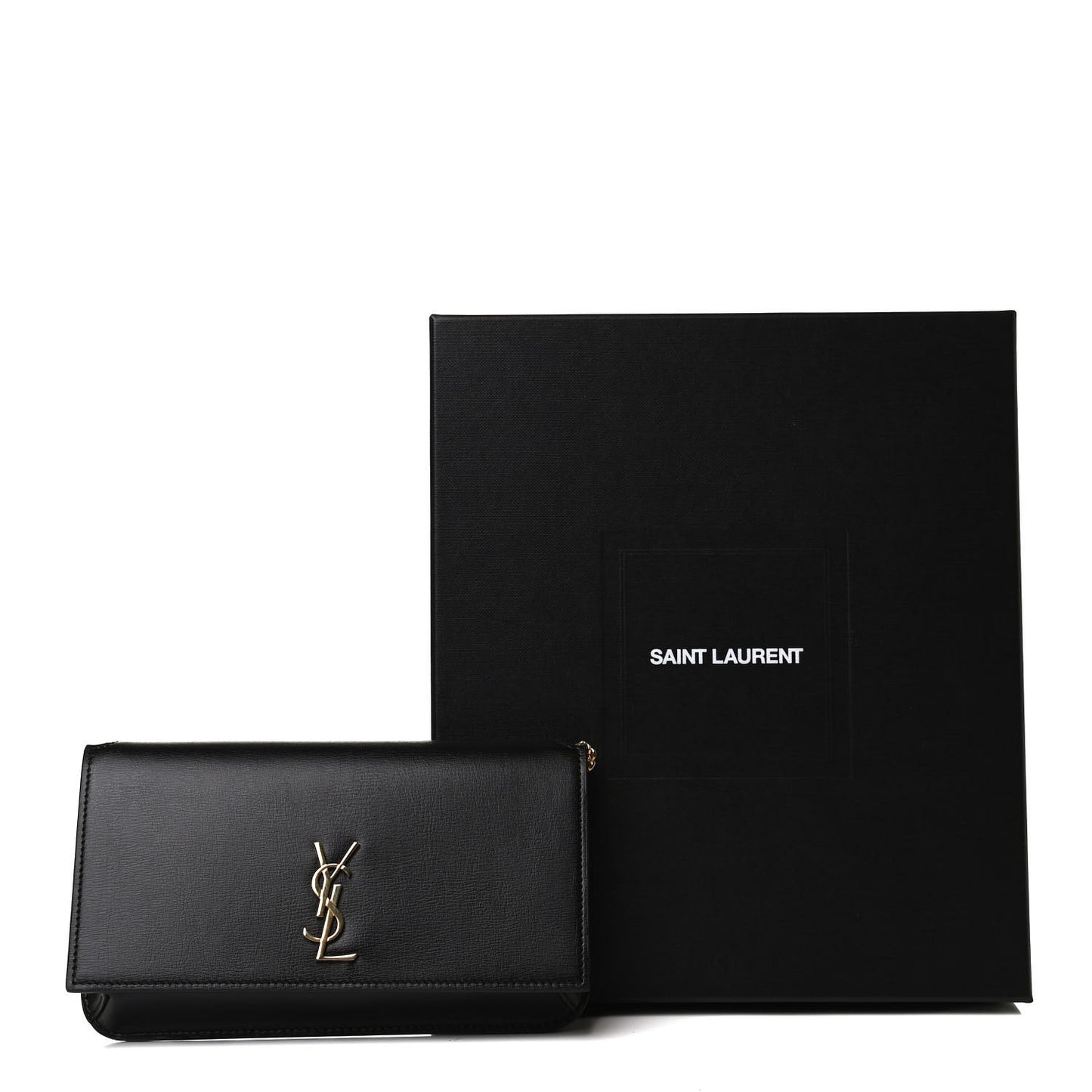 Smooth Calfskin Monogram Phone Holder Crossbody Black