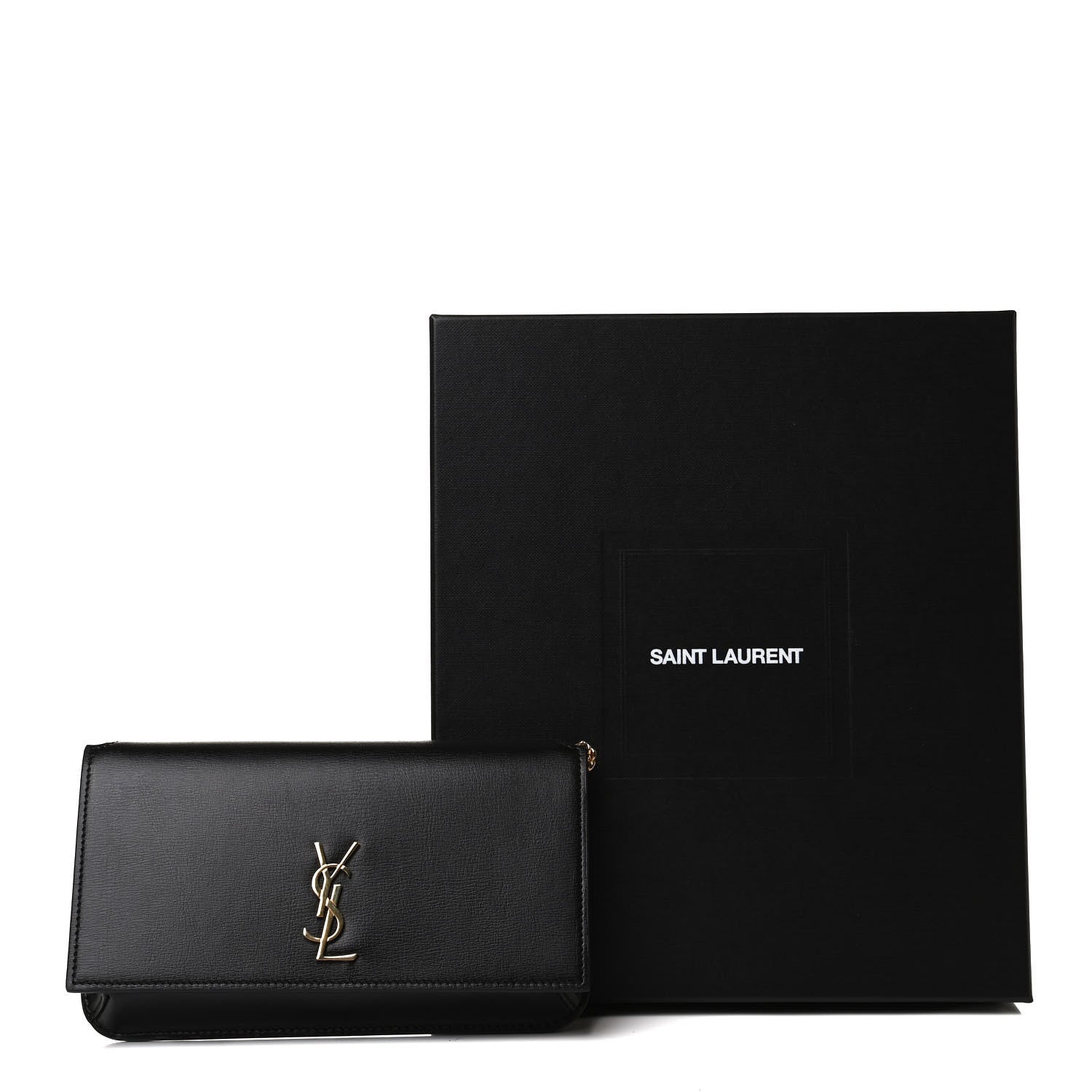 Saint Laurent Smooth Calfskin Monogram Phone Holder Crossbody Black 13 of 13