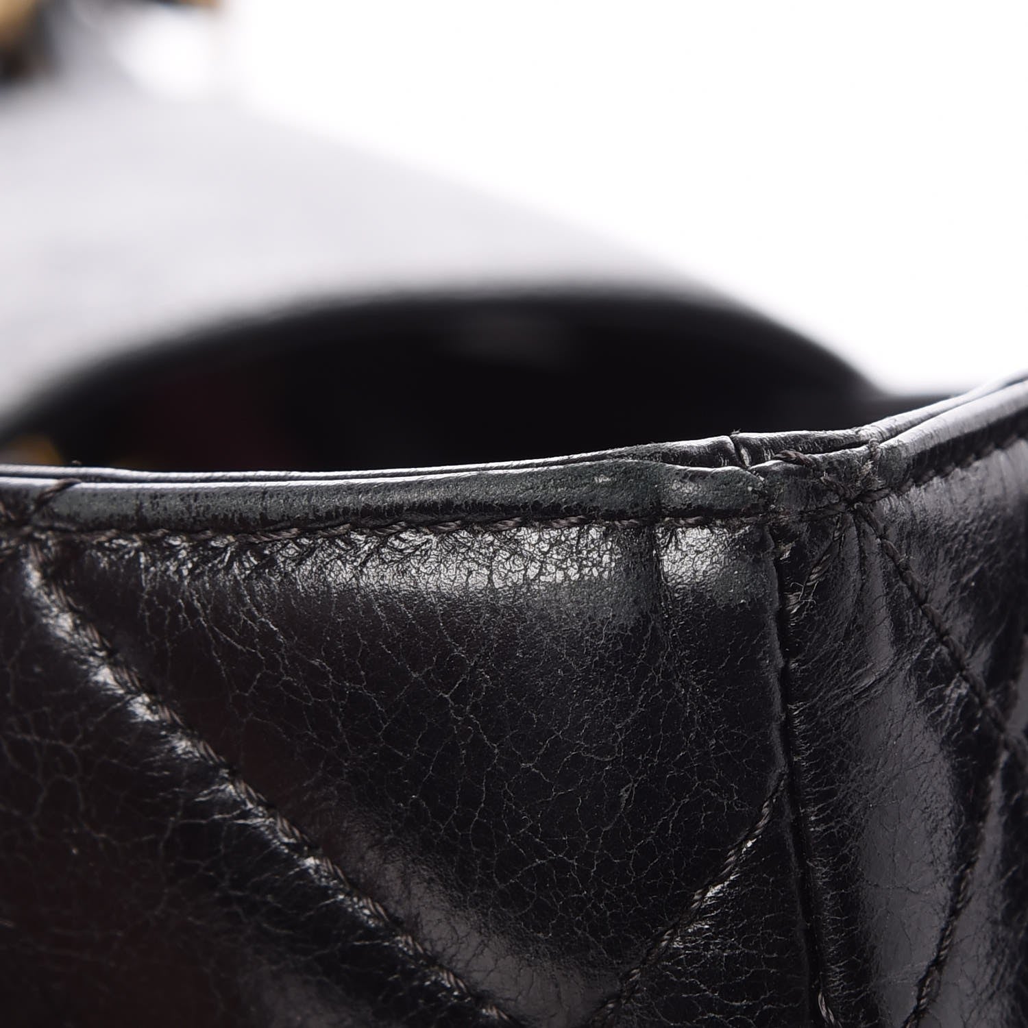Chanel Glazed Calfskin Quilted Large Tote Black 9 of 9