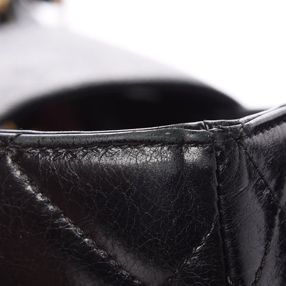 Chanel Glazed Calfskin Quilted Large Tote Black 9 of 9