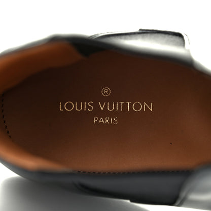 Louis Vuitton Hand Waxed Calfskin Mens LV Vendome Chelsea Boots 8.5 Black 7 of 10