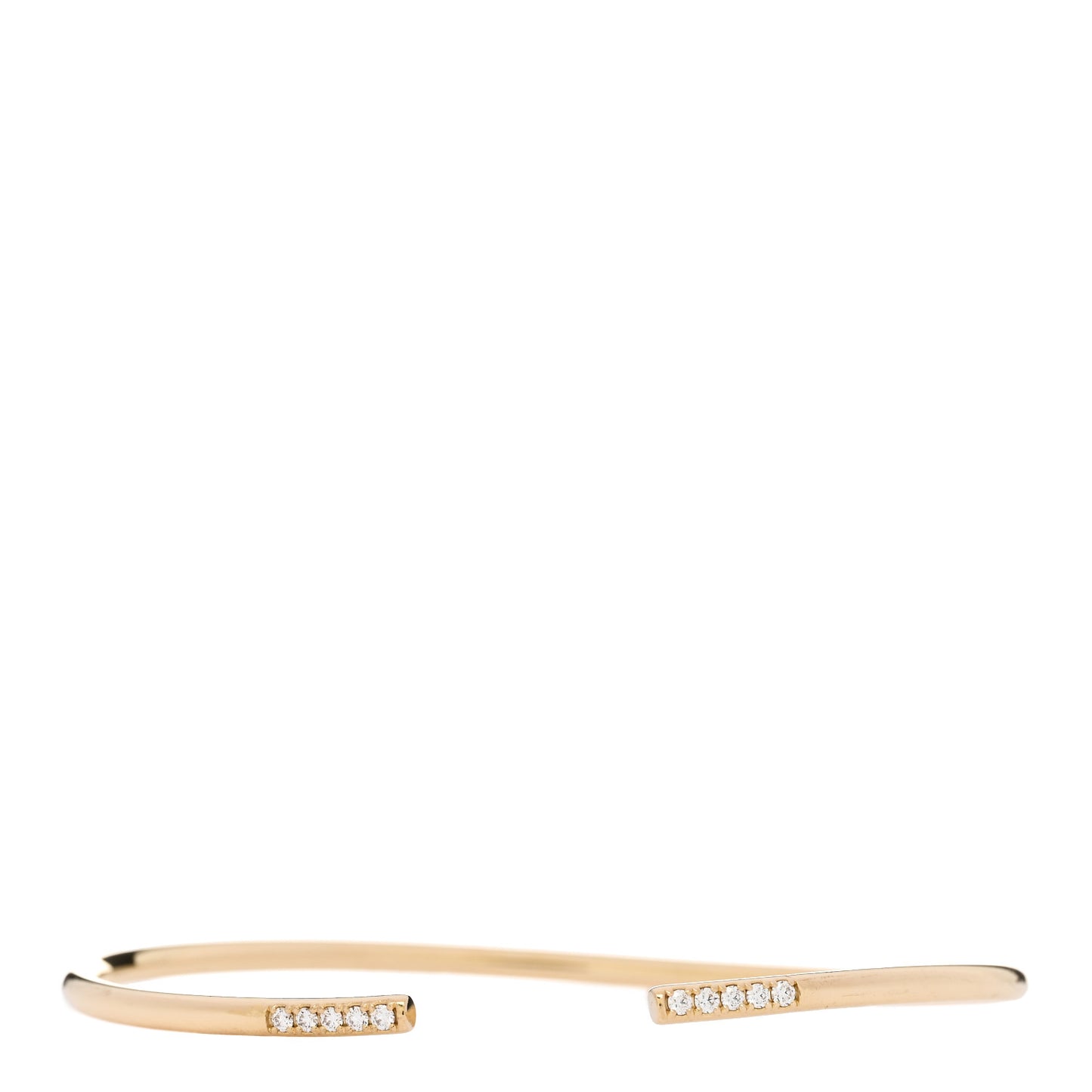 18K Yellow Gold Diamond Metro Wire Bracelet