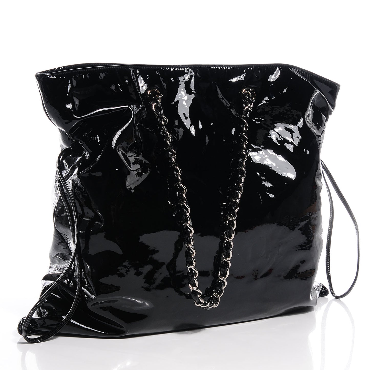 Patent Bonbons Shopper Tote Black
