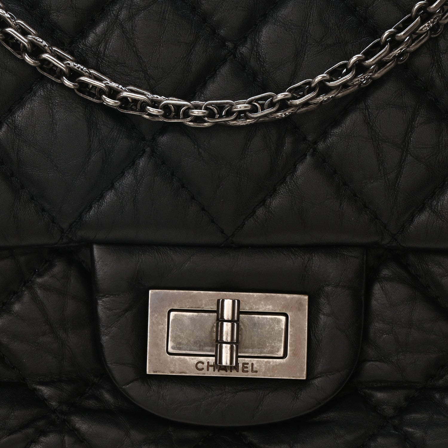 Chanel Aged Calfskin Quilted 2.55 Reissue 227 Flap Black 8 of 11