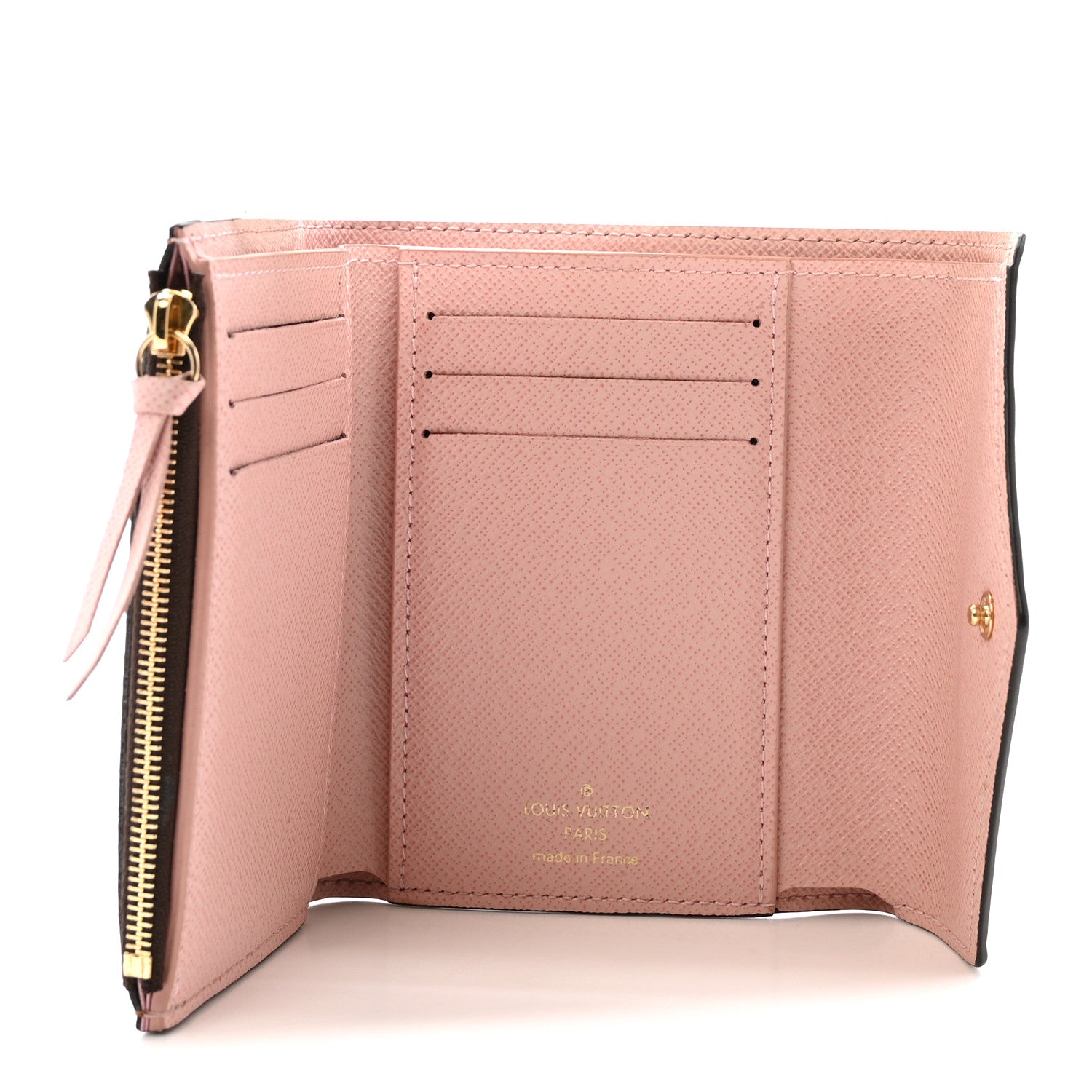 Louis Vuitton Damier Ebene Victorine Wallet Rose Ballerine 5 of 6