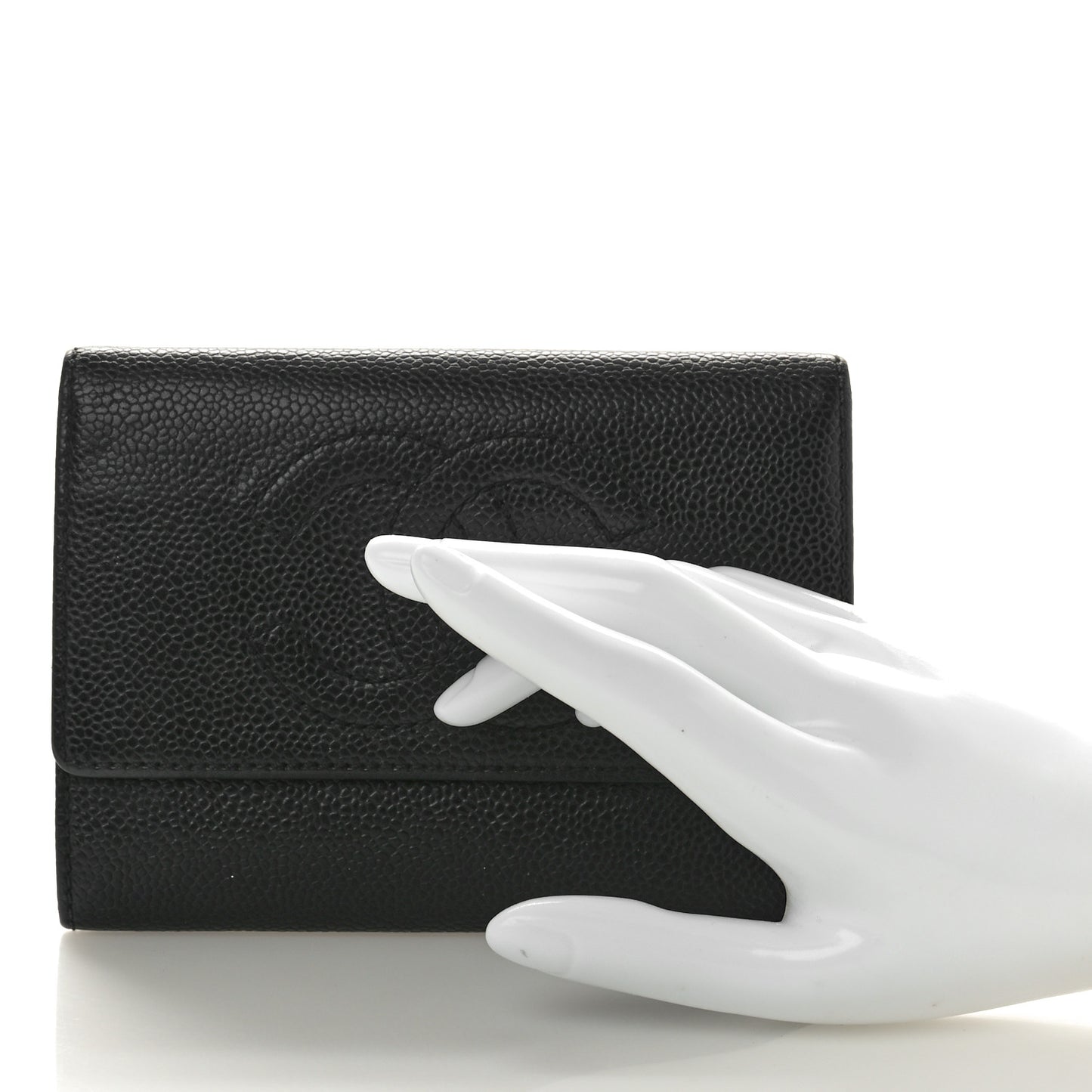 Caviar Timeless CC Flap Wallet Black