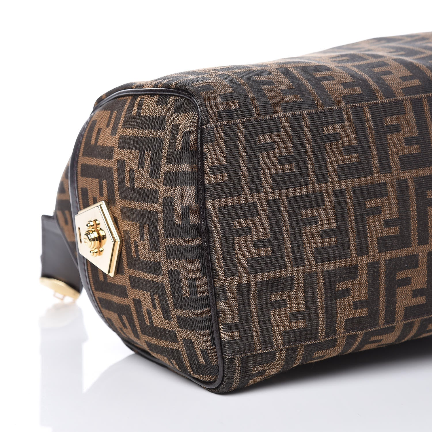 Fendi Zucca Cuoio Lucido Medium Chef Boston Tobacco Moro 10 of 11