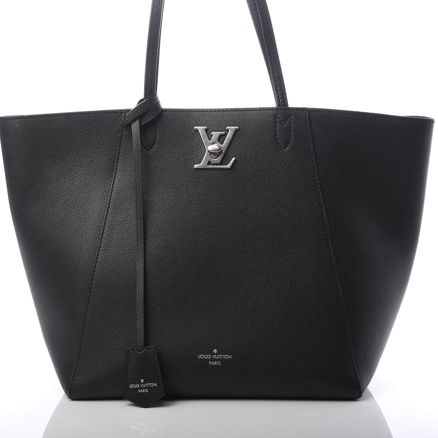 Calfskin Lockme Cabas Black