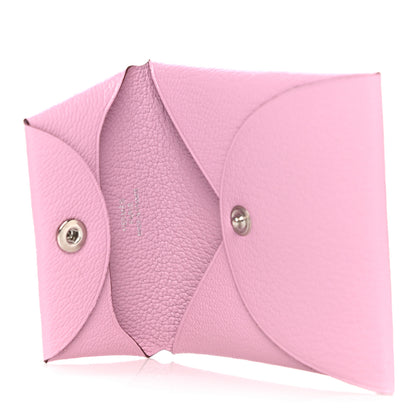 Hermes Chevre Mysore Bastia Coin Purse Mauve Sylvestre 5 of 10