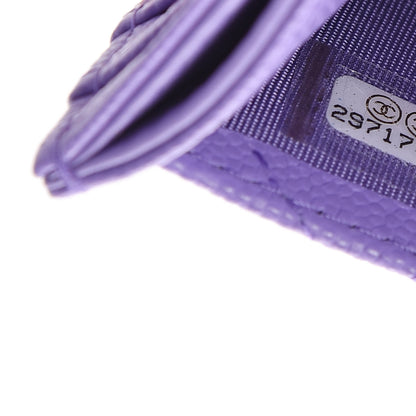 Chanel Caviar Quilted Card Holder Purple 8 of 9