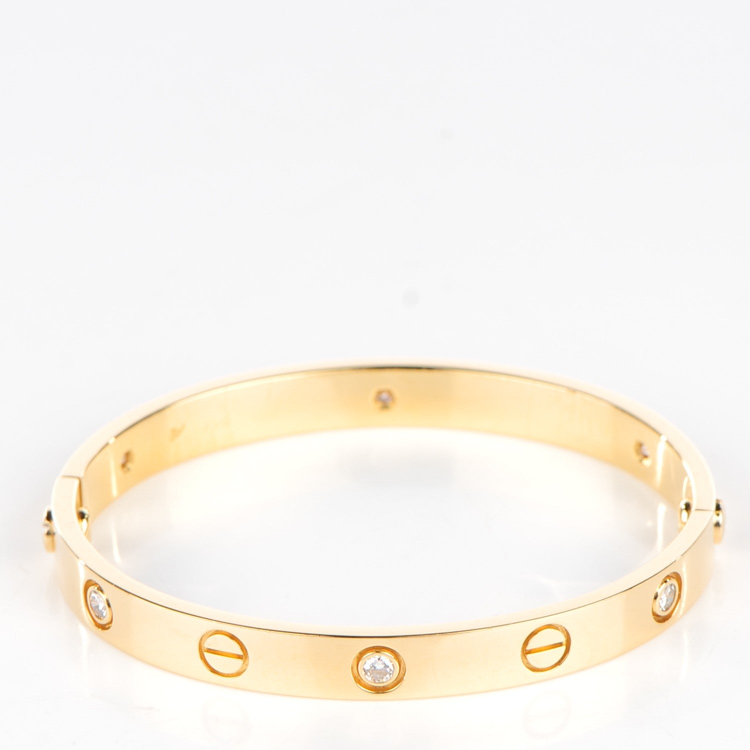 Cartier 18K Yellow Gold 6 Diamond LOVE Bracelet 16 3 of 6