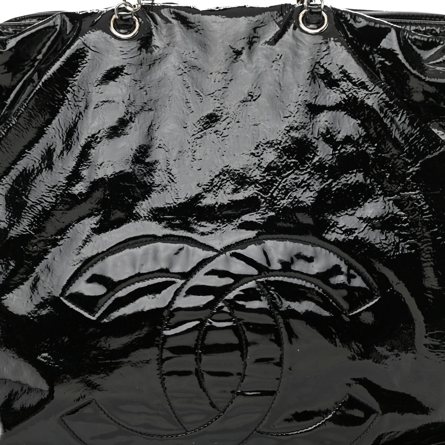 Patent Bonbons Shopper Tote Black