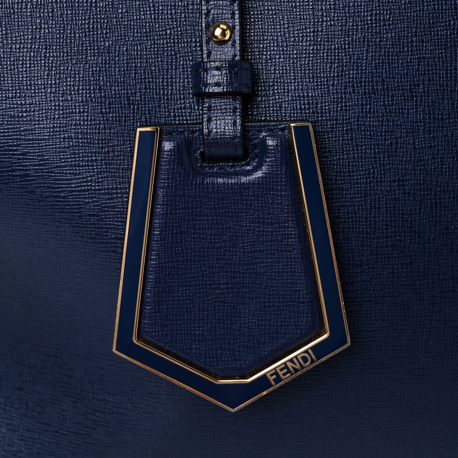 Fendi Vitello Elite Regular 2Jours Tote Blue 16 of 17