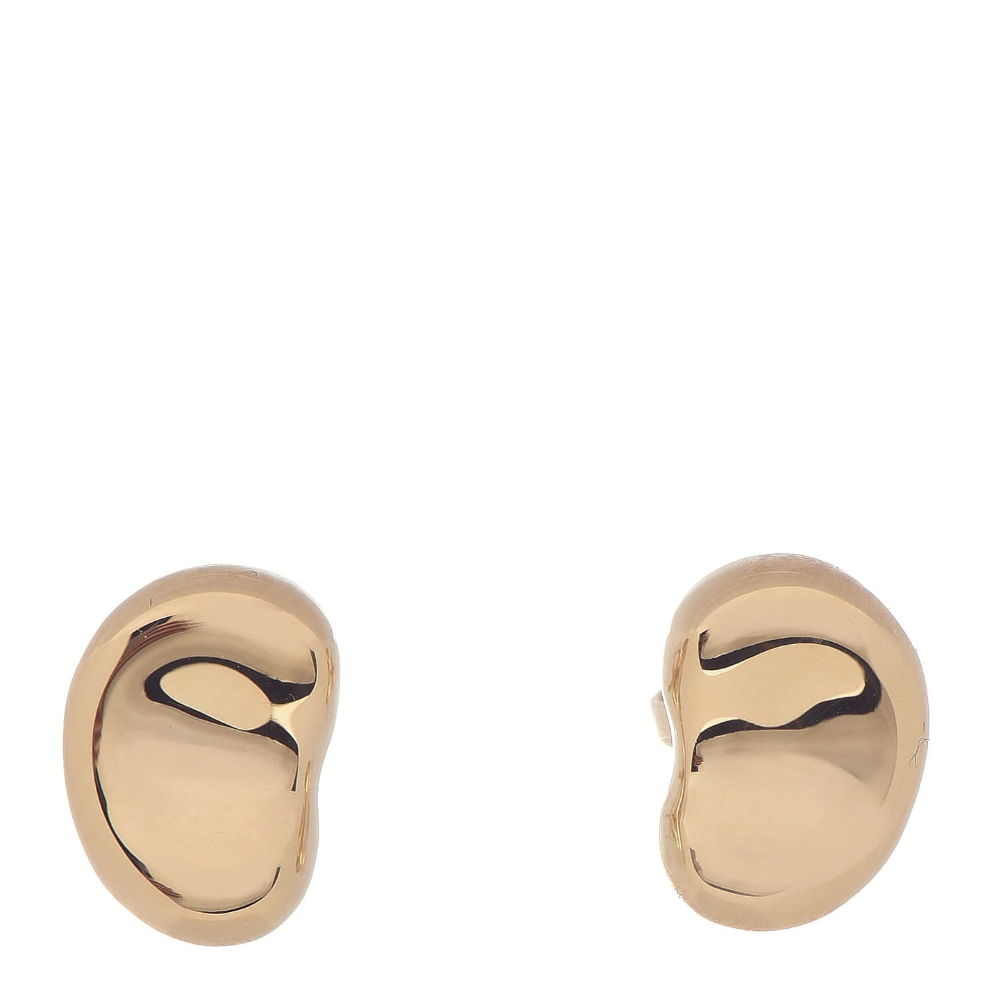 18K Yellow Gold 12mm Elsa Peretti Bean Earrings
