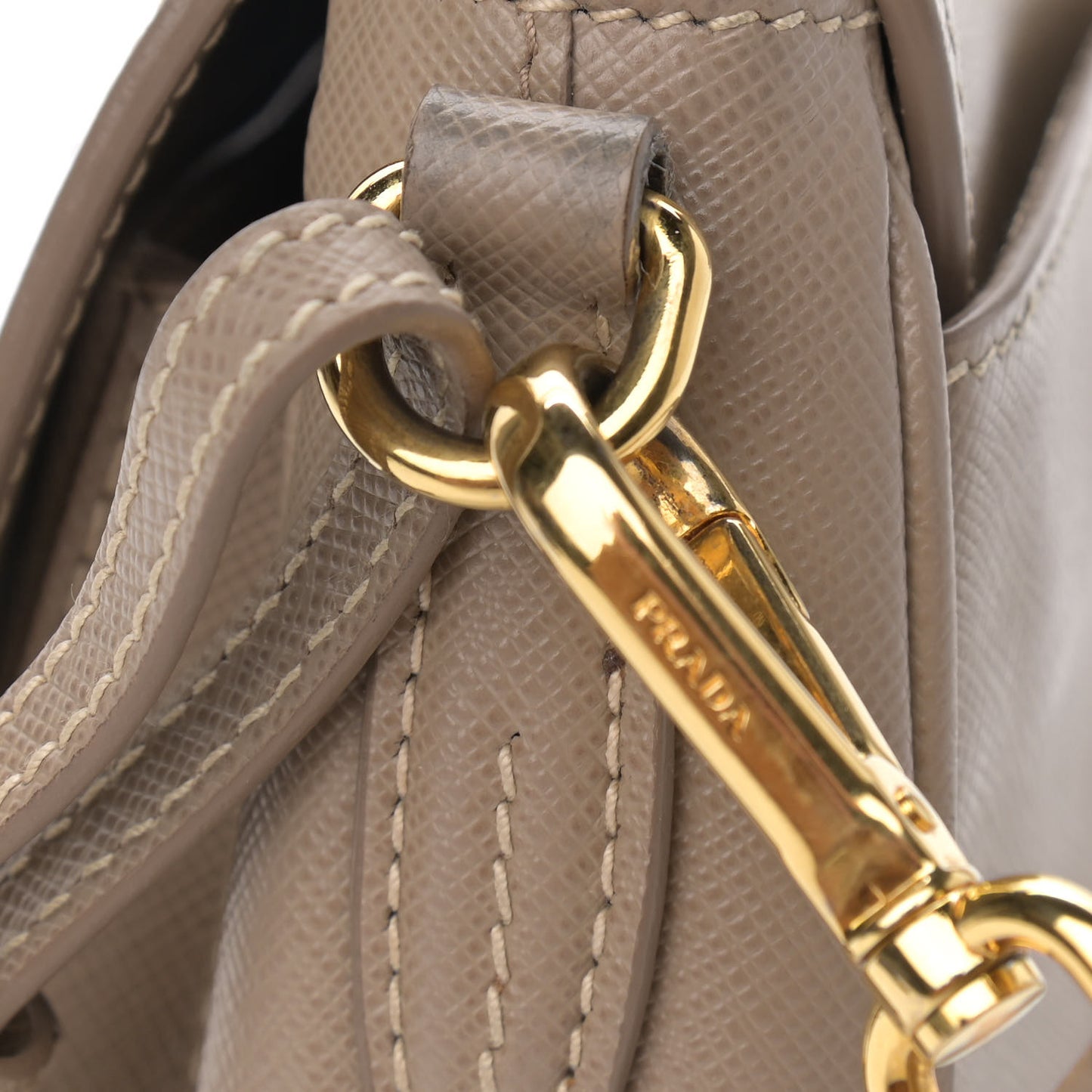Saffiano Lux Crossbody Bag Visone