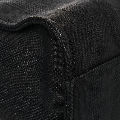Chanel Mixed Fibers Calfskin Striped Medium Deauville Tote Black 9 of 11