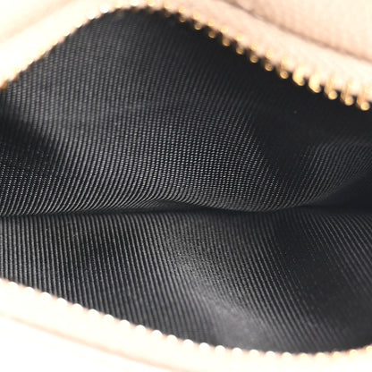 Saint Laurent Monogram Grain de Poudre 5 Fragments Zip Pouch Card Holder Dark Beige 5 of 9