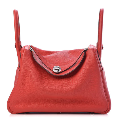 Hermes Taurillon Clemence Lindy 30 Rouge Casaque 1 of 16