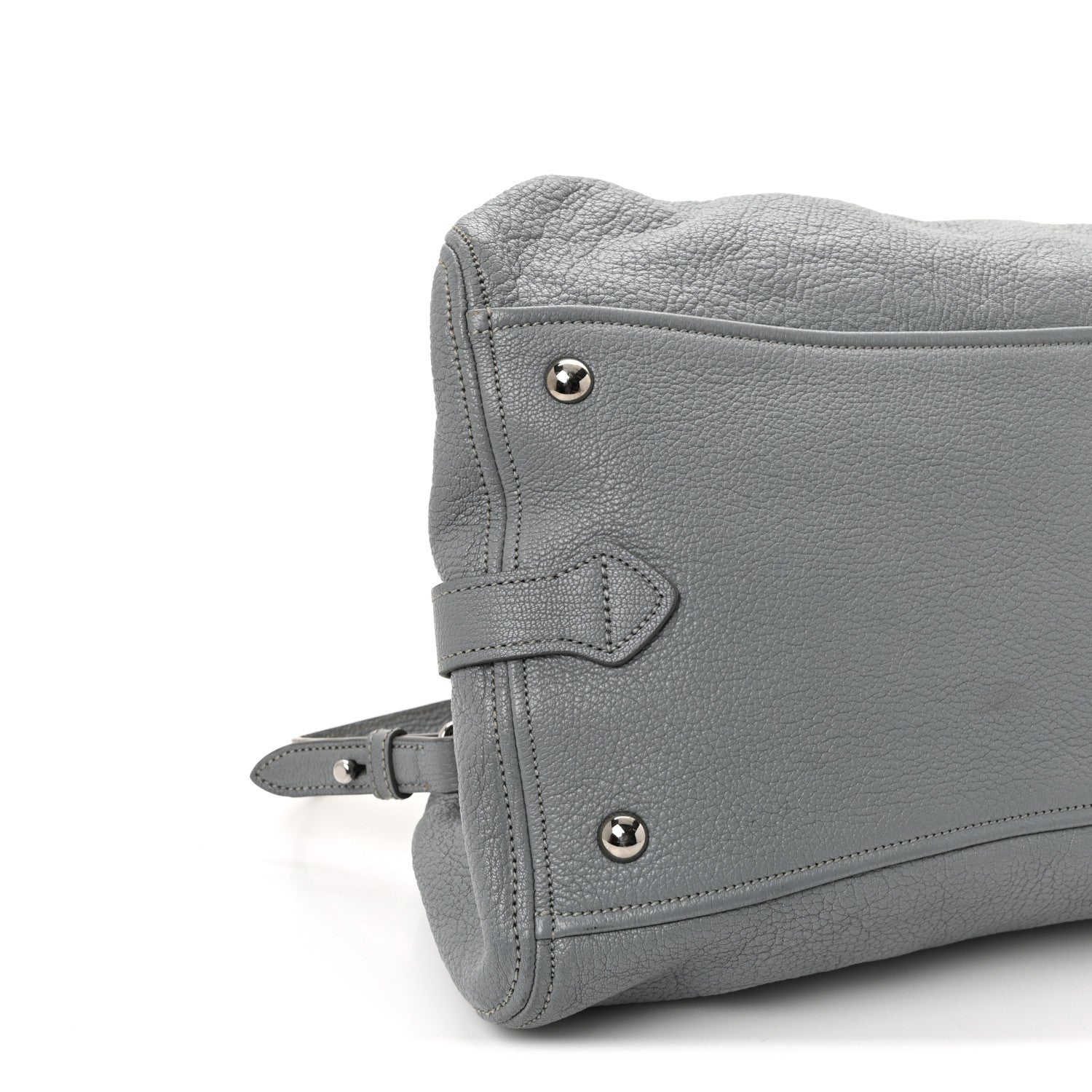 Miu Miu Goatskin Madras Top Handle Shoulder Bag Light Blue 8 of 9