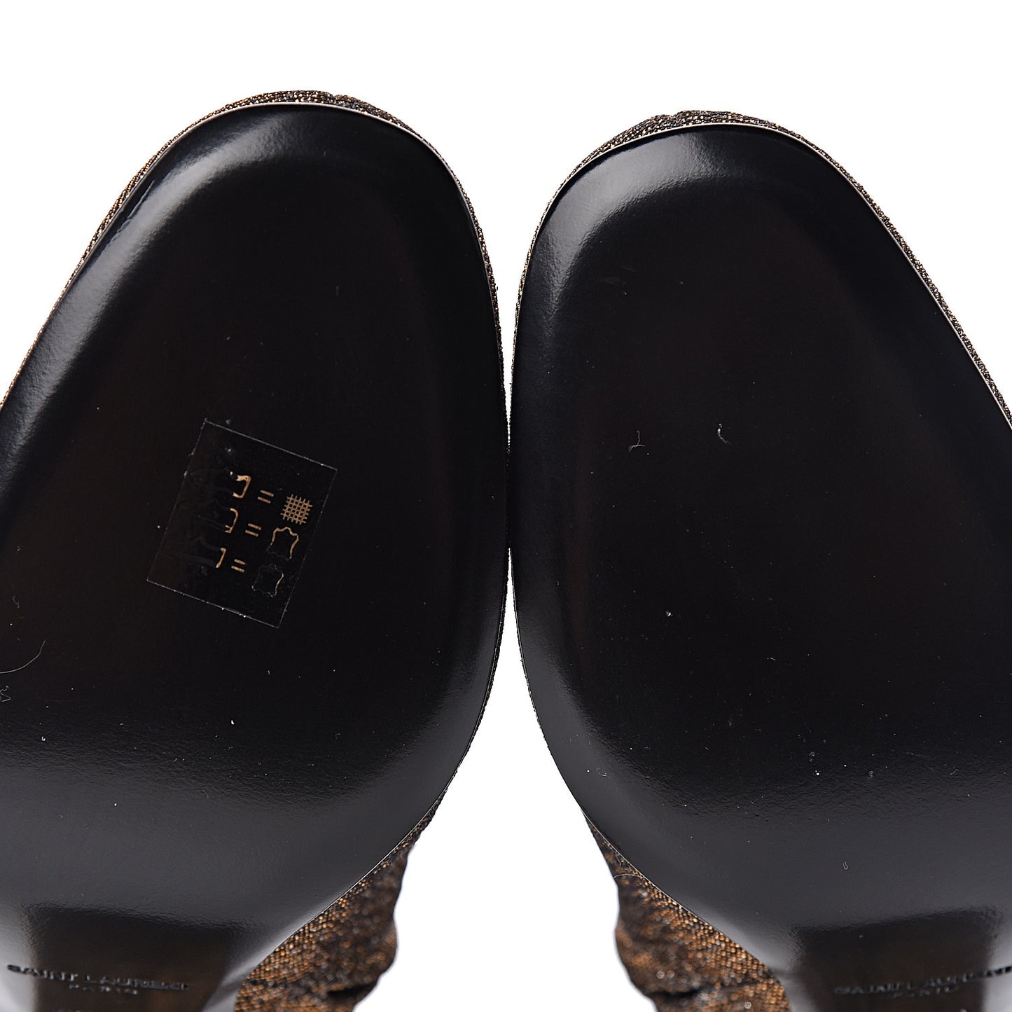 Glitter Babies Zip Boots 36.5 Black Gold