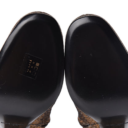 Saint Laurent Glitter Babies Zip Boots 36.5 Black Gold 10 of 11