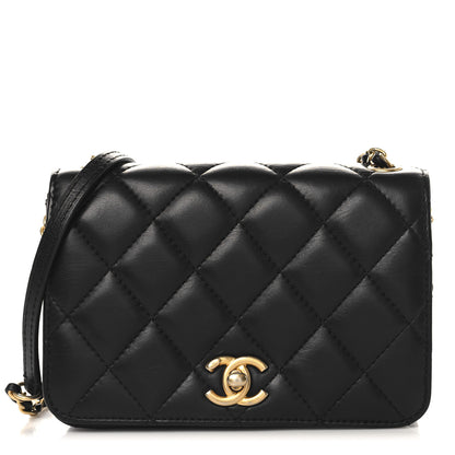 Chanel Lambskin Quilted CC Chain Flap Black 1 of 11