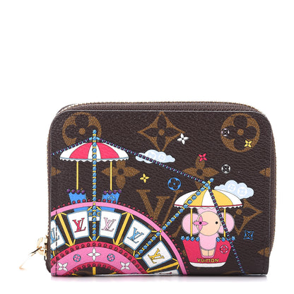Louis Vuitton Monogram 2020 Christmas Animation Big Wheel Zippy Coin Purse Rose Ballerine 1 of 10