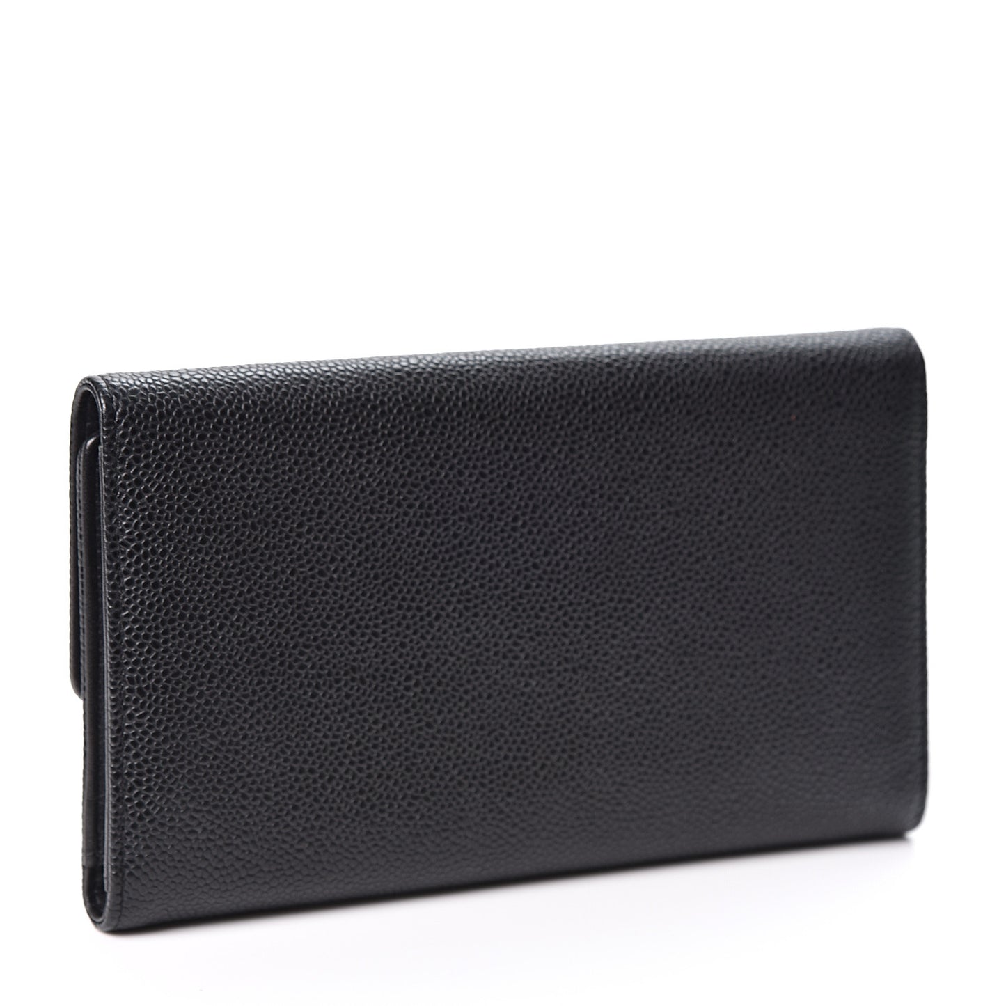Caviar Timeless CC Large Gusset Flap Wallet Black