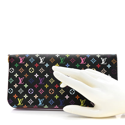 Louis Vuitton Monogram Multicolor Insolite Wallet Black Violet 2 of 12