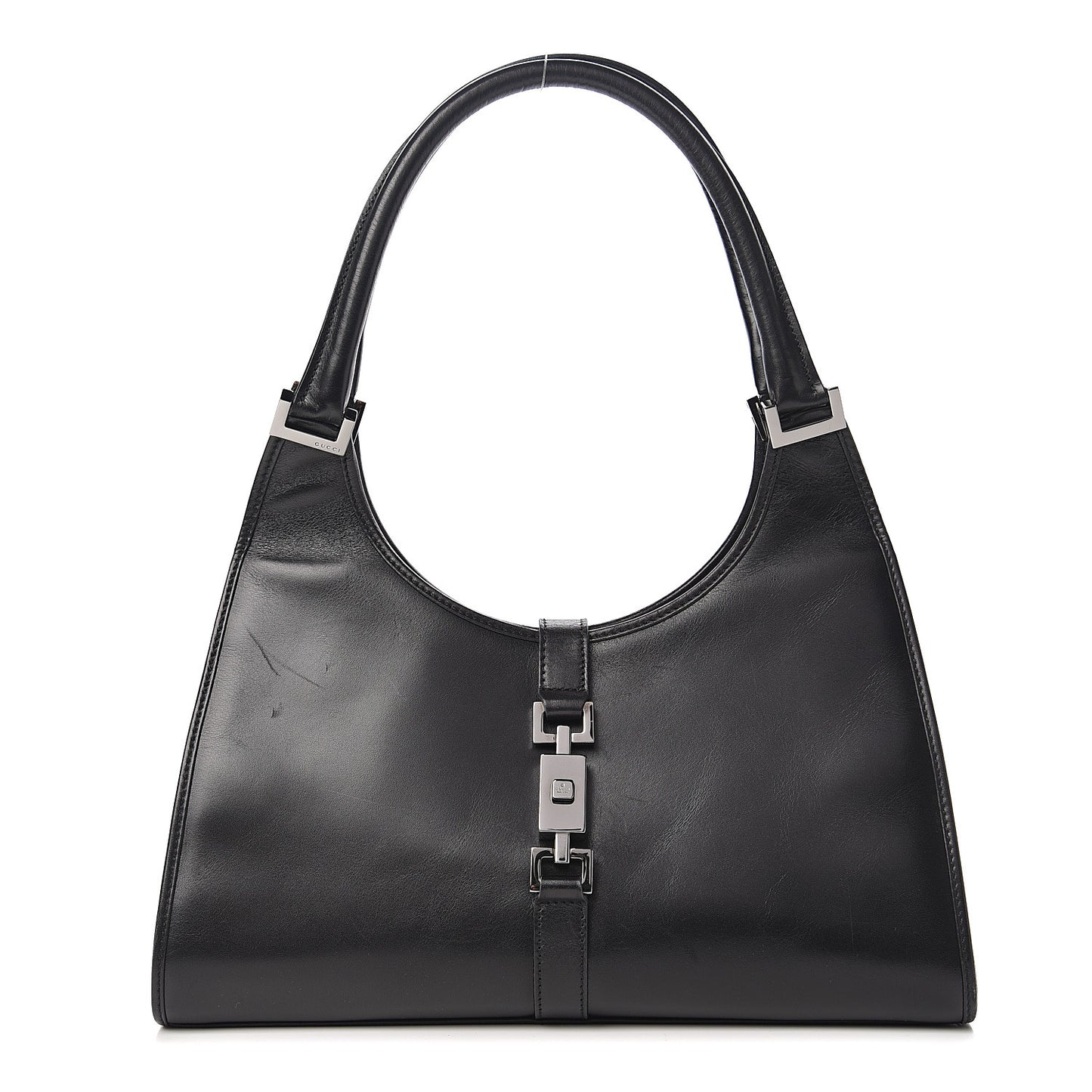 Calfskin Bardot Hobo Black