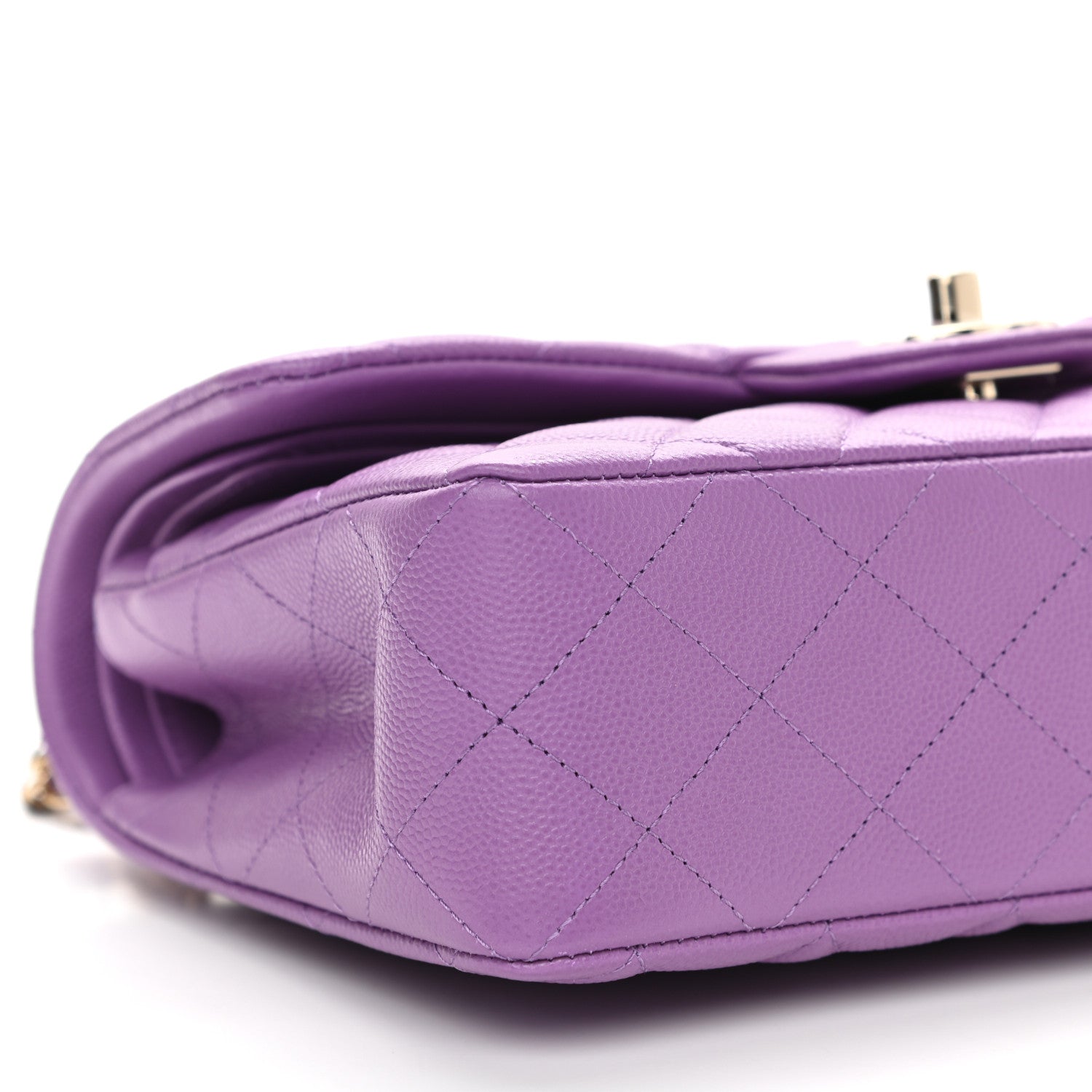 Chanel Caviar Quilted Small Double Flap Purple 9 of 11