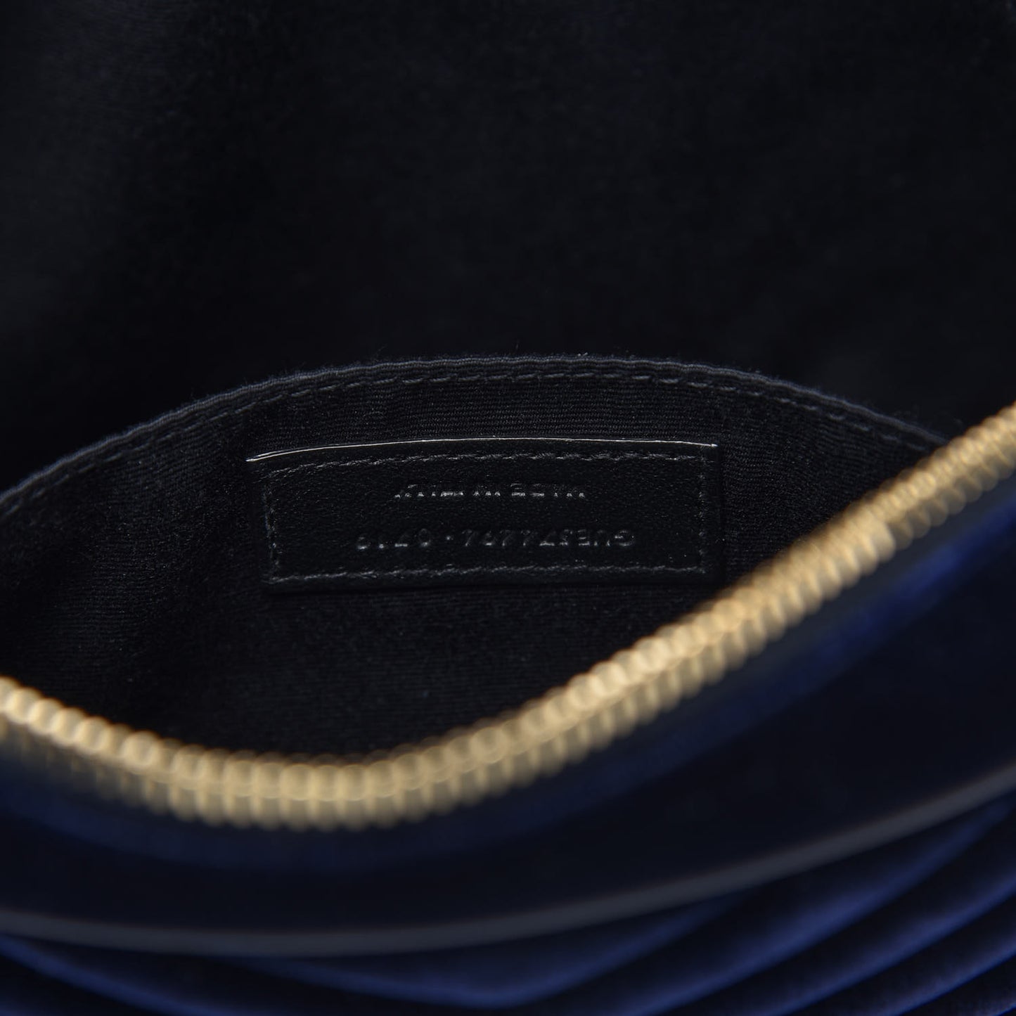 Velvet Matelasse Monogram Lou Camera Bag Navy
