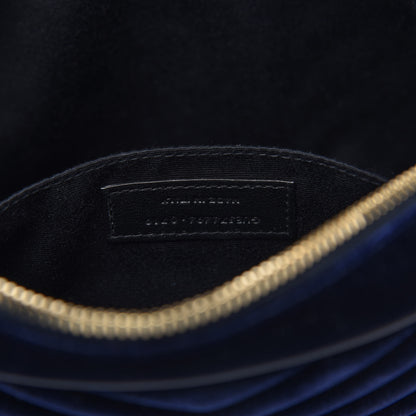 Saint Laurent Velvet Matelasse Monogram Lou Camera Bag Navy 9 of 10