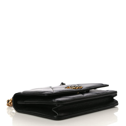 Chanel Lambskin Quilted Chanel 19 Wallet On Chain WOC Black 4 of 15