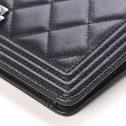 Chanel Lambskin Quilted Boy Yen Wallet Black 10 of 13