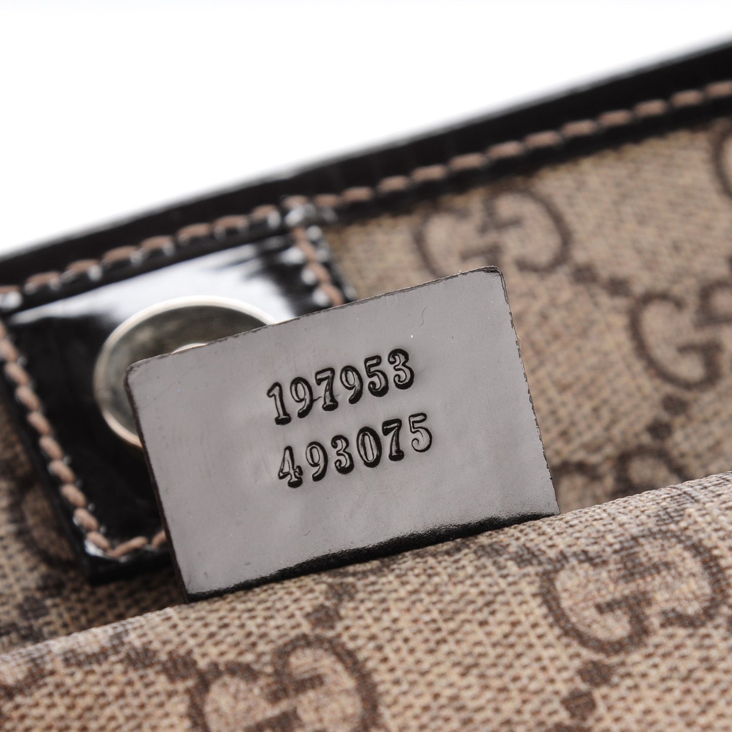GG Plus Monogram Tattoo Heart Medium Joy Tote Dark Brown