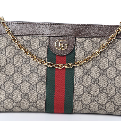 Gucci GG Supreme Monogram Web Small Ophidia Chain Shoulder Bag Brown 6 of 8