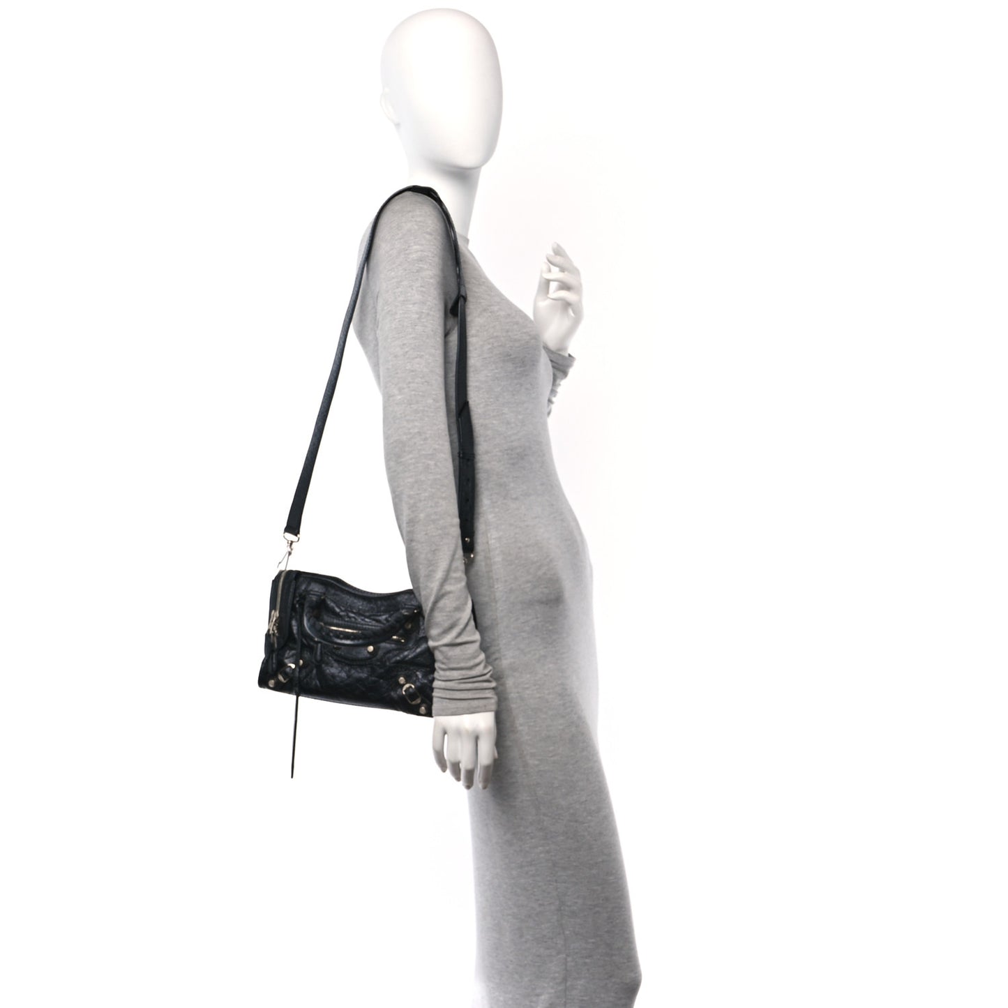 Agneau Giant 12 Silver Hardware Mini City Black