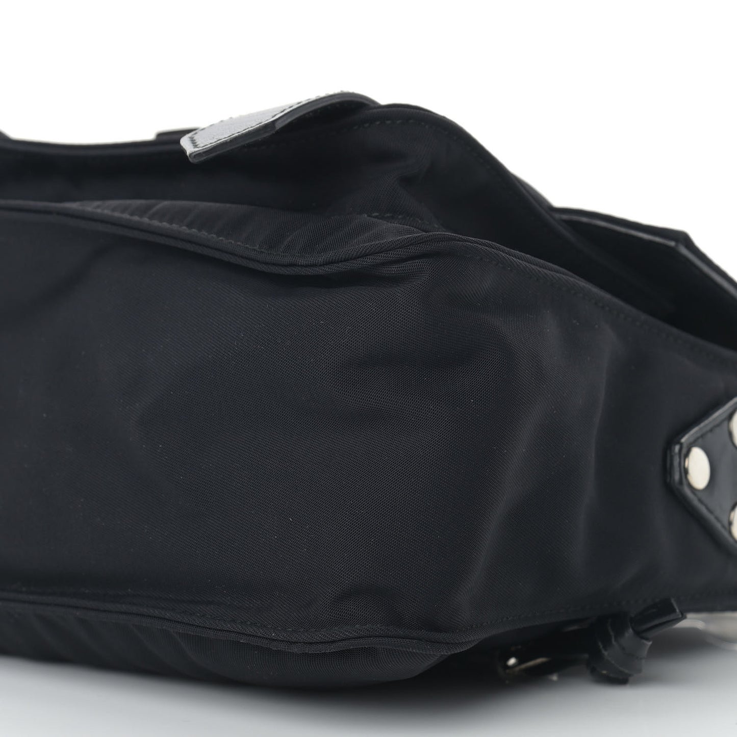 Nylon Calfskin PS1 Pouch Messenger Black