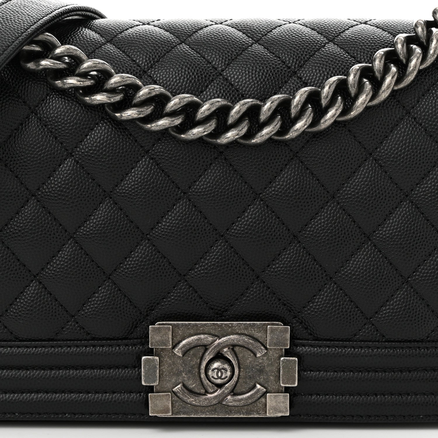 Chanel Caviar Quilted Medium Boy Flap Black 8 of 10
