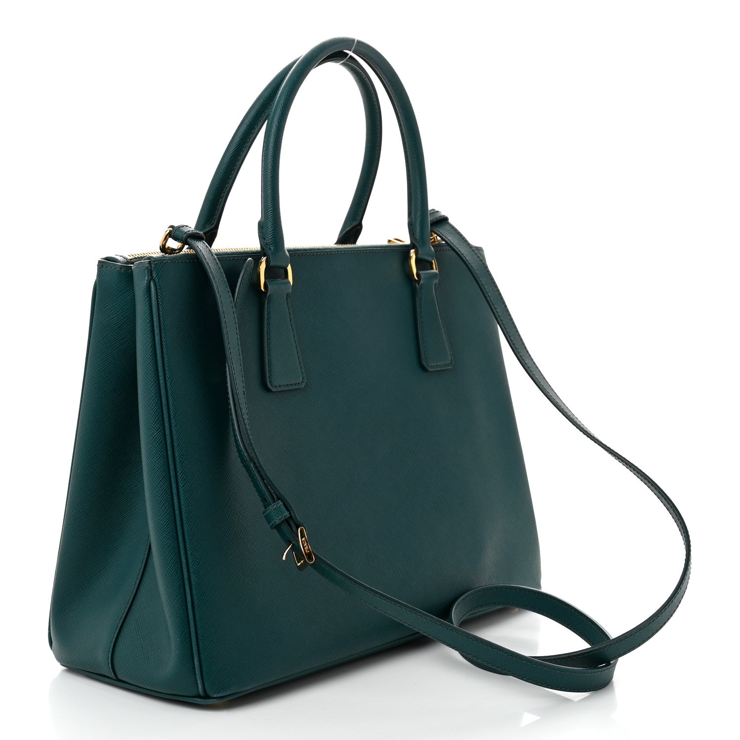 Prada Saffiano Lux Large Galleria Double Zip Tote Ottanio 3 of 12