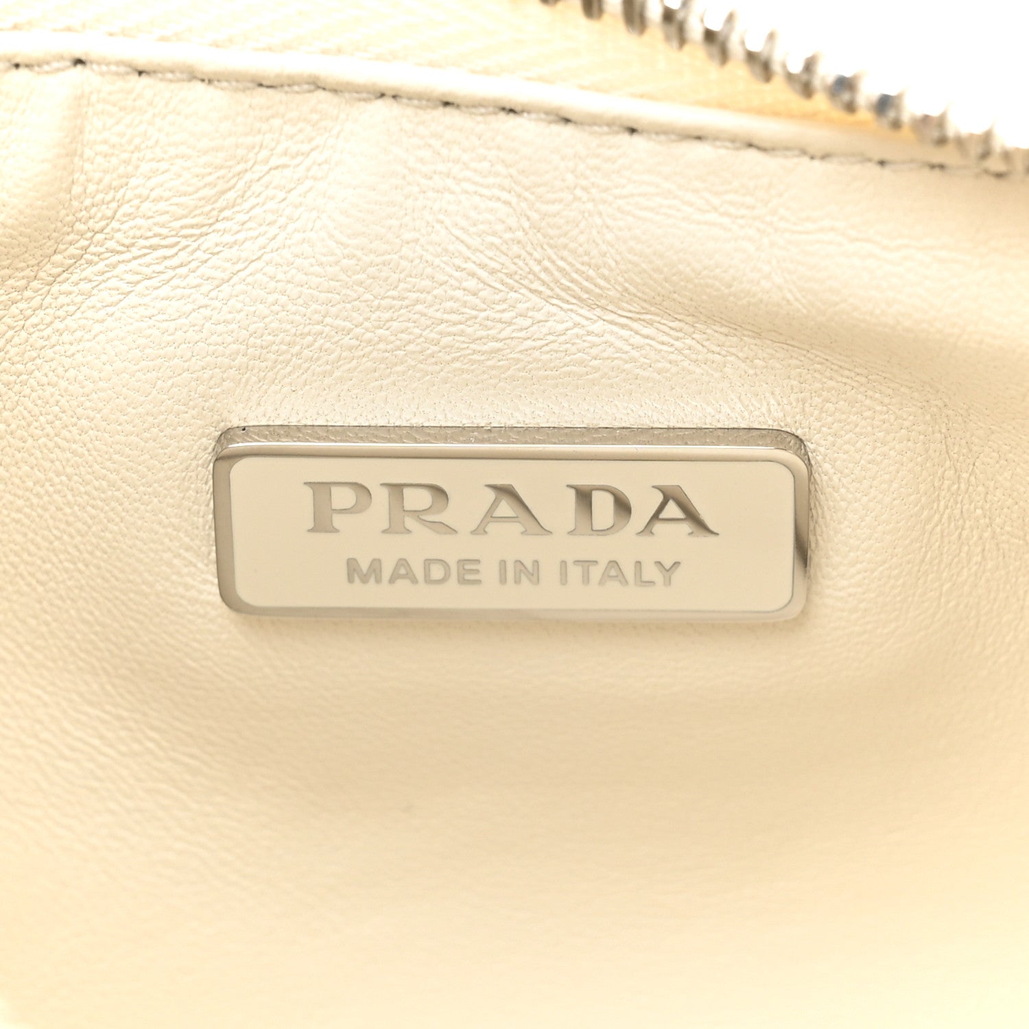 Prada Nappa Soft Padded Re-Edition 2005 Shoulder Bag White 6 of 11