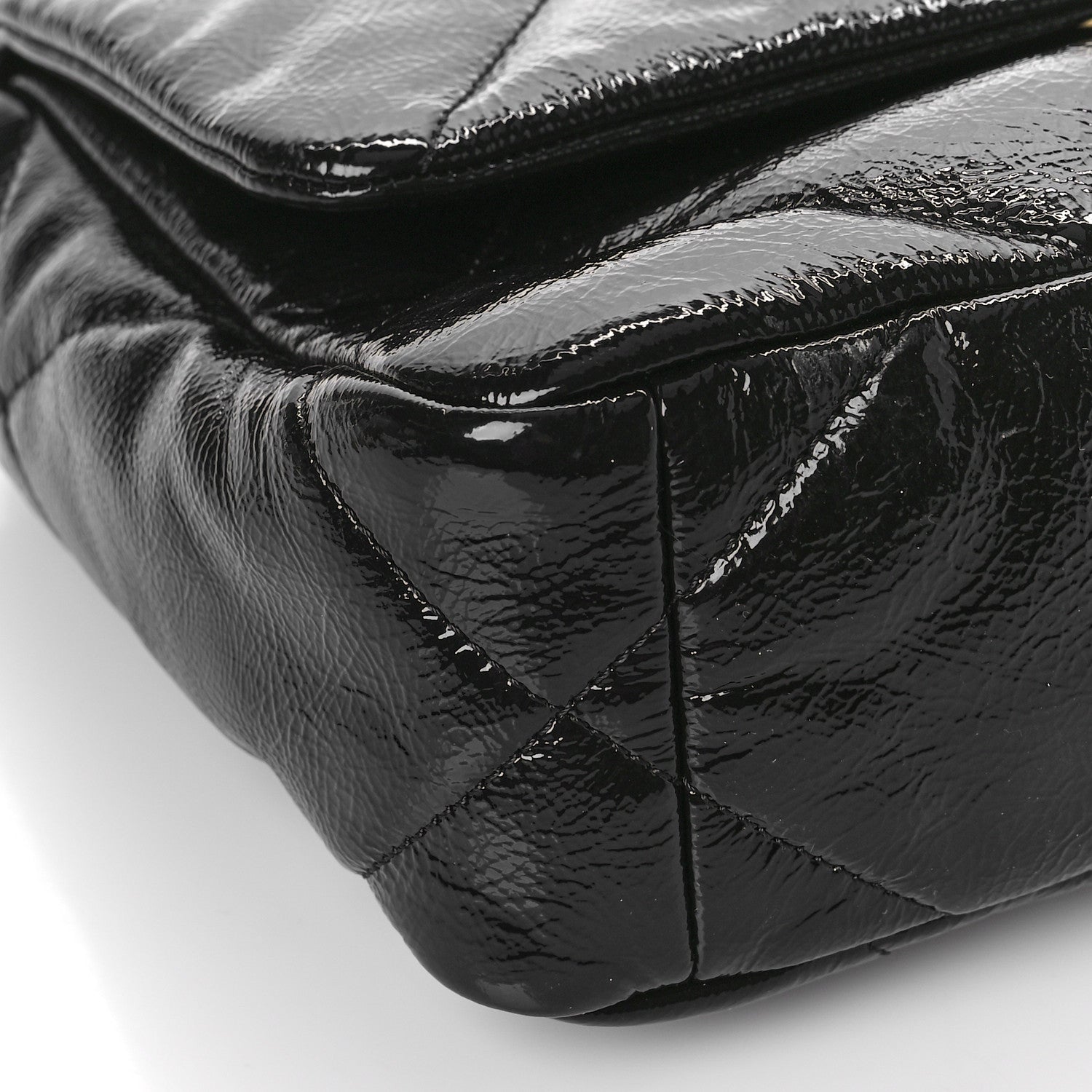 Chanel Shiny Crumpled Calfskin Quilted Medium Chanel 19 Flap Black 8 of 9